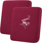 hyha Waterproof Couch Cushion Covers for Pets, Non Slip Sofa Seat Cover for Dogs Washable, Soft Thick Stretch Jacquard Fabric, Sofa Slipcovers with Elastic Bottom (2 Pieces, Wine Red)