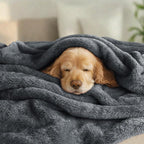 Exclusivo Mezcla Plush Fuzzy Fleece Bed Blanket Twin Size, Super Soft, Fluffy and Warm Blankets for Couch, Bed, All Season (Dark Grey, 90x66 inches)