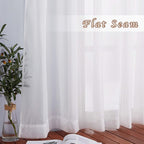 NICETOWN Voile Sheer Window Curtains 63 inch Length - Grommet Living Room Curtain Panels Soft Textured and Lightweight Window Treatments for Bedroom/Flat, Ivory, W37 x L63, 2 Pieces