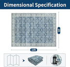 Washable Rugs 8x10 Area Rugs for Living Room,Bedroom,Dining Room- Soft Low Pile Stain Resistant Carpet with Non-Slip Rubber Backing,Large Vintage Area Rug for Farmhouse Nursery Home Office Decor