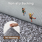70x24 Long Bathroom Rugs Washable Non Slip, Grey Bath Mat for Bathroom Floor Tub, Soft Absorbent Quick Dry Mats for Shower,Bathtub,Home Decor