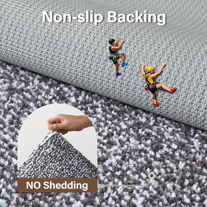 Bathroom Rugs 30x20 Non Slip Washable, Grey Bath Mat for Bathroom Floor Tub, Soft Absorbent Quick Dry Mats for Shower, Bathtub,Home Decor