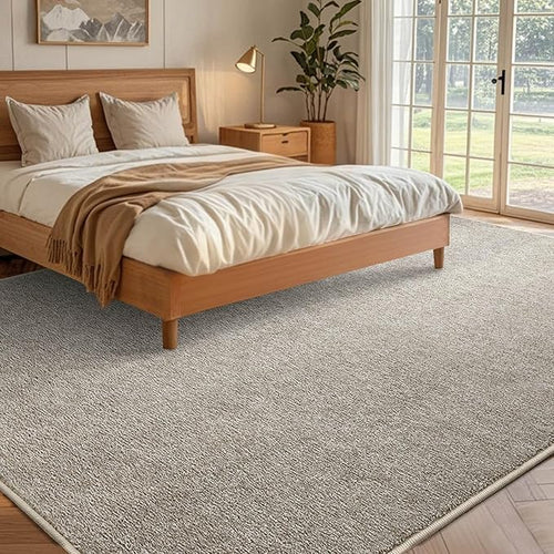 6x9 Large Oatmeal/White Area Rug Non-Slip Washable for Living Room Bedroom