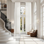Extra Long Beige White Linen Curtains 126 Inch for Living Room 2 Panels Set Rod Pocket Back Tab Light Filtering Semi Sheer Soft Linen Window Curtain Privacy High Ceiling Drapes for Farmhouse 52x126