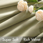 MIULEE Velvet Curtains 96 inches 2 Panels - Luxury Blackout Curtains for Bedroom Living Room Thermal Insulated Super Soft Window Drapes Rod Pocket & Back Tab, Sage Green, W52 x L96 inches