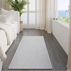 YDKGL Hallway Runner Rug Woven Washable Long Kitchen Runner Gray 2x5 ft