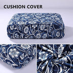 hyha Printed Couch Cushion Covers, Floral Sofa Covers Washable for 2 Cushion Couch, Stretch Pattern Outdoor Cushion Covers for Patio Furniture with Elastic Bottom(Medium, Baroque)