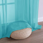 OVZME Turquoise Bedroom Curtains 2 Panel Sets 90 Inch Length, 59 Inch Extra Wide Light Filtering Light Weight Soft Window Treatment Panels for Study Room Living Room Guest Room, 59Wx90L Inches
