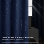 Deconovo Living Room Curtains 45 Inches Long, Blackout Curtains for Bedroom