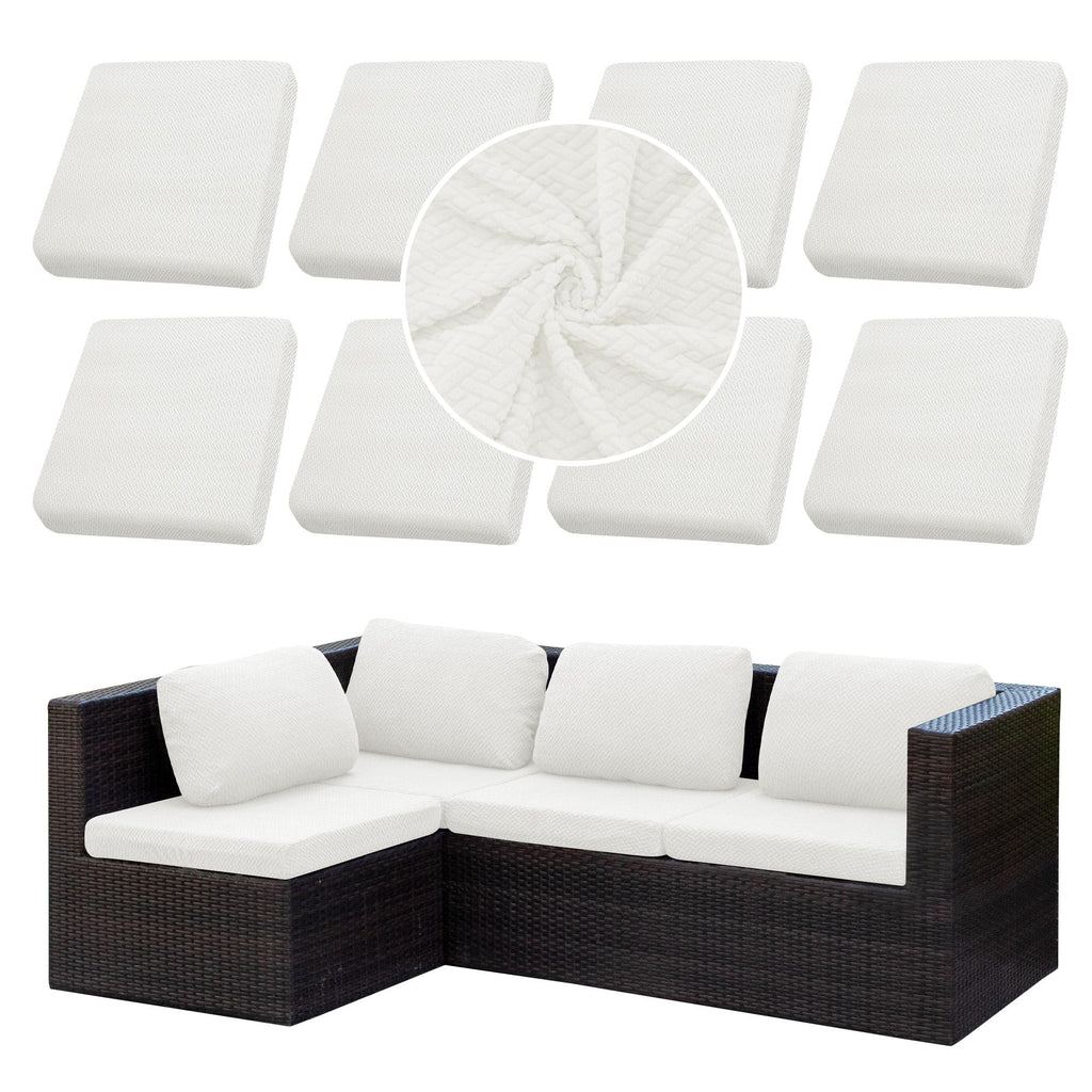 SUKAIKEQA 8PCS Patio Cushion Covers.Patio Furniture Couch SeatSlipcovers