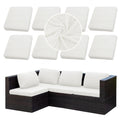 SUKAIKEQA 8PCS Patio Cushion Covers.Patio Furniture Couch SeatSlipcovers