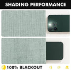 MIULEE 100% Blackout Linen Curtains for Bedroom, Seafoam Green Solid Luxury Decor Thermal Insulation Room Darkening Drapes for Living Room Nursery Back Tab Rod Pocket 42 x 90 Inches, 2 Panels