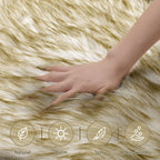 Ciicool Ultra Soft Faux Sheepskin Fur Rug 2x6 Feet Fluffy Rug for Bedroom