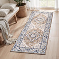 Lofus 2x5 Hallway Kitchen Washable Runner Rug, Boho Entry Long Carpet Brown
