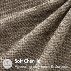 MIULEE Pack of 2 Euro Sham Pillow Covers 24x24 Inch Neutral Khaki Modern Boho Accent Decorative Throw Pillow Covers Soft Chenille Farmhouse Cushion Covers for Home Decor Couch Bed Sofa Living Room