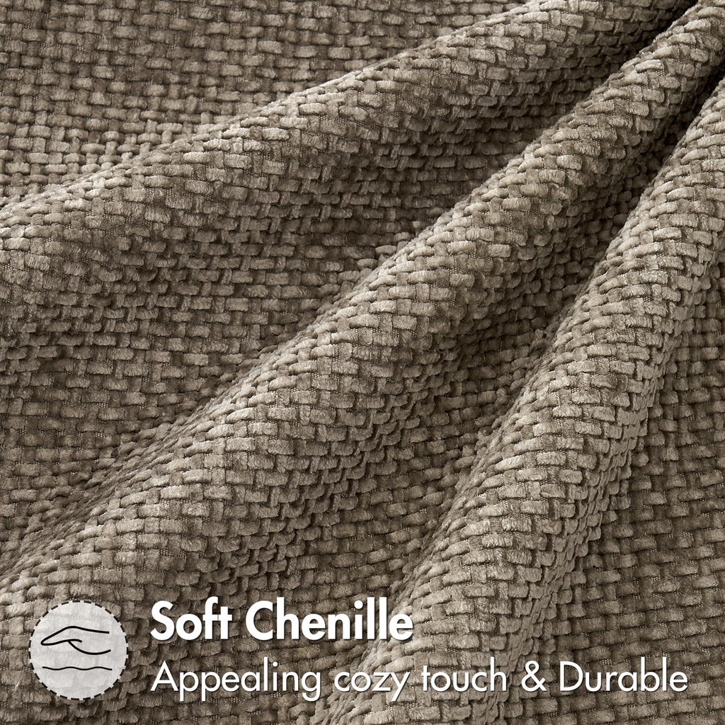 MIULEE Decorative Couch Throw Pillow Covers 22x22 Inch Neutral Khaki 2 Pack