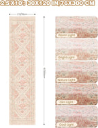 Kitchen Runner Rug Non Slip Washable 2.5x10, Soft Ultra-Thin Entryway Rug Runners for Hallways, Carpet Runner for Living Room,Kitchen, Laundry, Bathroom(Pink,2.5'x10')