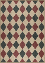 Lahome Christmas Rug, 5x7 Christmas Decor Rugs for Living Dining Room Non Shedding Washable Carpet, Checkered Red and Green Non Slip Stain Resistant Indoor Carpet for Patio Office Xmas Holiday Decor