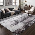 Toneed Abstract Area Rug Modern Washable Rug Soft Non Slip Rug Low Pile for Bedroom Living Room Dining Room Coffee Brown 7x10 Feet