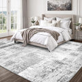 Rugflix 6x9 Area Rugs for Living Room, Washable Grey Large Rug