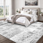 Rugflix 6x9 Area Rugs for Living Room, Washable Grey Large Rug