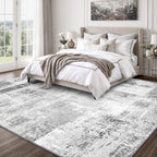 Rugflix 9x12 Area Rugs for Living Room, Washable Beige Grey Large Rug