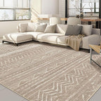 Nakagishi 9x13 Area Rugs Living Room: Washable Boho Large Neutral Soft Farmhouse Area Rugs Stain Resistant Modern Non-Slip Indoor Floor Carpet for Bedroom Nursery Kids Playroom Office-Dark Brown