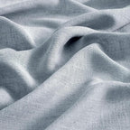 MIULEE Chambray Blue Linen Curtains 90 Inch Long 2 Panels for Bedroom Living Room, Soft Linen Textured Window Drapes Semi Sheer Light Filtering Back Tab Rod Pocket Farmhouse Modern Burlap Look Decor