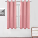 LEMOMO Pink Thermal Blackout Curtains/38 x 63 Inch/Set of 2 Panels Room Darkening Curtains for Bedroom