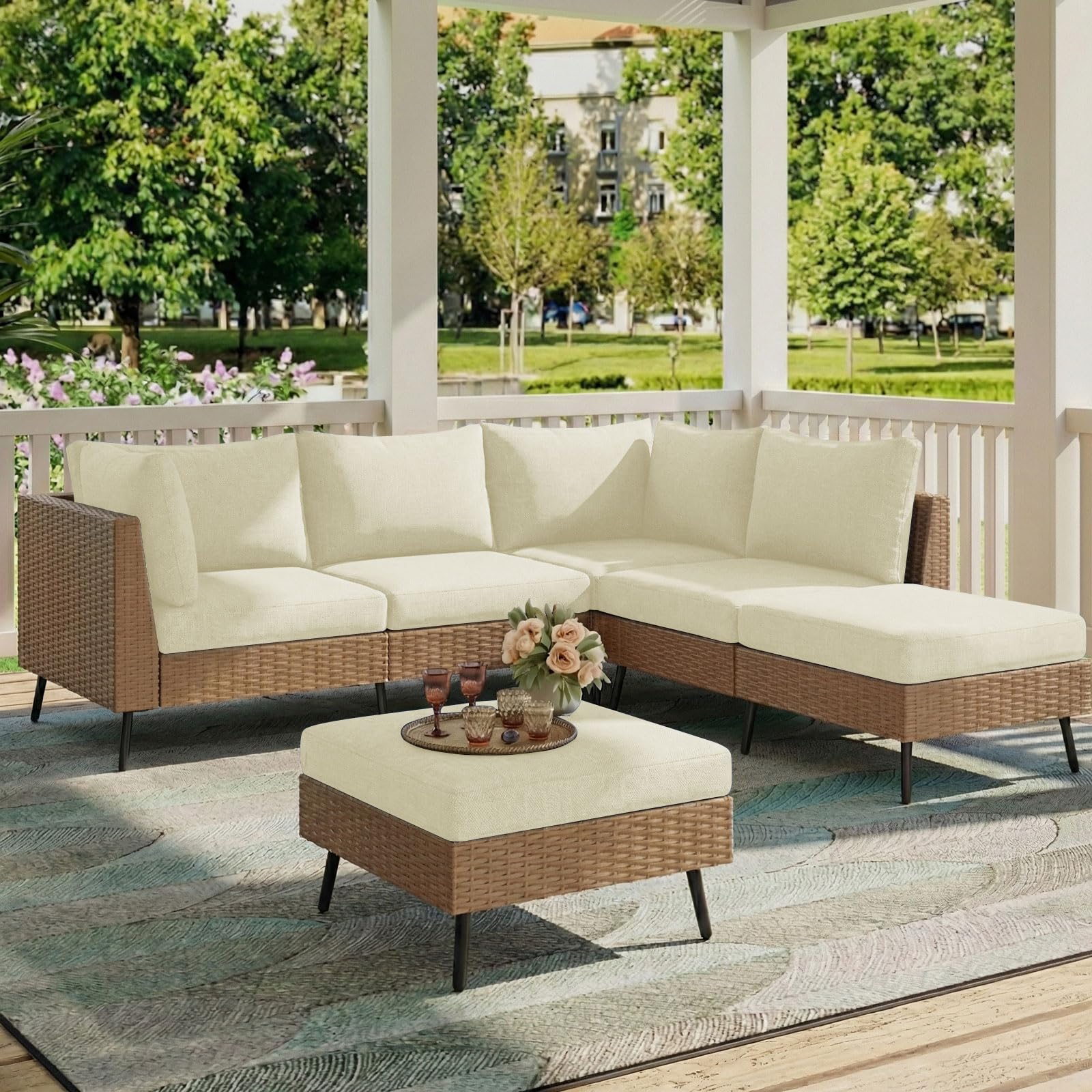 hyha Milk Silk Couch Cushion Covers, Sofa Covers for 2 Cushion Couch
