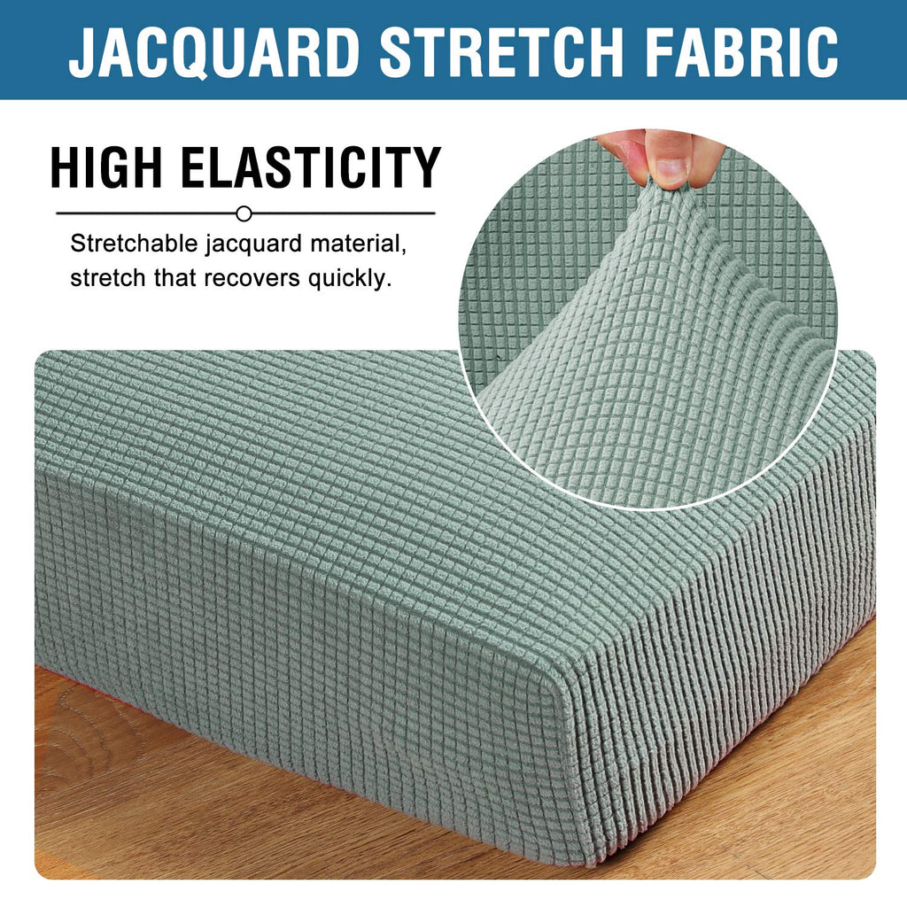 H.VERSAILTEX Super Stretch Stylish Cushions Covers/Furniture Cover Spandex Jacquard Small Checked Pattern Super Soft Slipcover Washable Individual