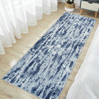 2'6''x8' Runner Rugs Washable Rug: Modern Abstract Living Room Rug Soft Anti-Skid Thin Carpet Indoor Floor Non-Shedding Carpets for Bedroom Dining Room Farmhouse Nursery Home Office Blue Grey