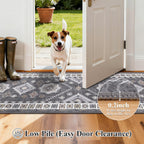 HEBE Boho Kitchen Mats for Floor 24''x72'', Non Slip Washable Runner Rug