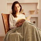 Exclusivo Mezcla Plush Fuzzy Fleece Throw Blanket Extra Large, Super Soft, Fluffy and Warm Blankets for Couch, Bed, All Season (Brown, 50x70 inches)