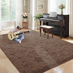 5x8 Area Rug for Living Room: Fluffy Shag Soft Washable Rugs Fuzzy Plush Indoor Carpet for Bedroom Nursery Playroom Dorm Kids Girls Boys Room (Coffee, 5'x8')