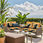 Outdoor Cushion Covers Set,8PCS Patio Furniture Couch Seat Slipcovers, Replacement for Sofa Sectional Chair(Cover，Only)