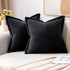 MIULEE Decorative Throw Pillow Covers for Couch 16x16 Inch Dustyblue 2 Pack