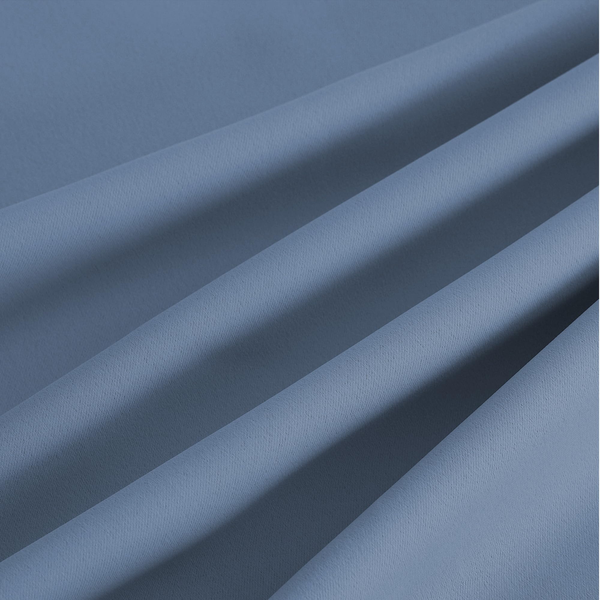 NICETOWN Room Darkening Draperies Curtains Panels, 2 Panels Stone Blue W52 x L90