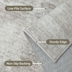 BEIMO 8x10 Area Rugs for Bedroom, Grey Beige Washable Abstract Rug