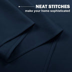 NICETOWN Blackout Kitchen Curtains and Draperies Navy for Kitchen Bathroom