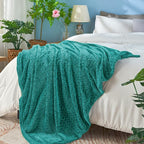inhand Fleece Throw Blanket, Super Soft Fuzzy Blanket for Couch Sofa Bed Office, Cozy Plush Fleece Blanket Throw Size, Washable Lightweight Flannel Blankets Throw for All Season(50”x60”,Teal)