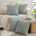 Fancy Homi 4 Packs Decorative Throw Pillow Covers for Living Room Couch Bed, Modern Farmhouse Boho Home Décor Accent Cushion Case, 18" x 18", Grey Blue