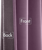 MIULEE Lavender Velvet Curtains 108 inches - Luxury Blackout Curtains for Bedroom Living Room Thermal Insulated Super Soft Window Drapes Rod Pocket & Back Tab, W52 x L108 inches,Purple,2 Panels