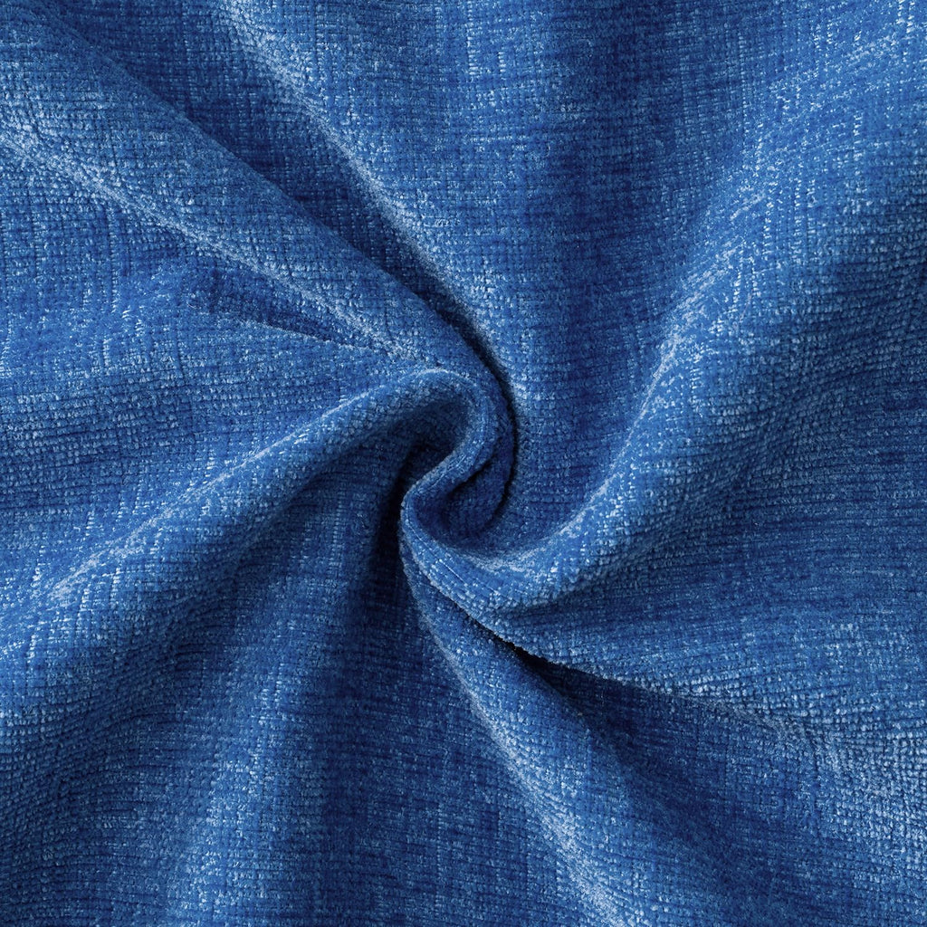 MIULEE Soft Chenille Lumbar Throw Pillow Covers Royal Blue 12x20 Pack of 2