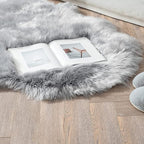 ORINOVA Light Gray Washable Fuzzy Fur Runner Rugs for Living Room Nursery Rugs for Bedroom Faux Sheepskin Shag Rug 2x6 Teen Room Décor