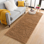 OLANLY 2x6 Machine Washable Runner Rugs for Hallway, Soft Fluffy Shaggy Bedside Rugs for Bedroom, Living Room, Indoor Floor Carpet for Kids Girls and Boys, Nursery Rooms, Home Decor Aesthetic, Khaki