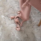 Goolela Faux Sheepskin Rug 2x6 Fluffy Fuzzy Furry Runner for Bedroom Bedside Plush - White with Grey Tips - Sheepskin