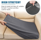 Water Repellent Sofa Seat Cushion Covers Stretch Furniture Protector Slip Covers for Settee Sofa Seat Cushion in Home Living Room (Sofa Cushion, Gray)