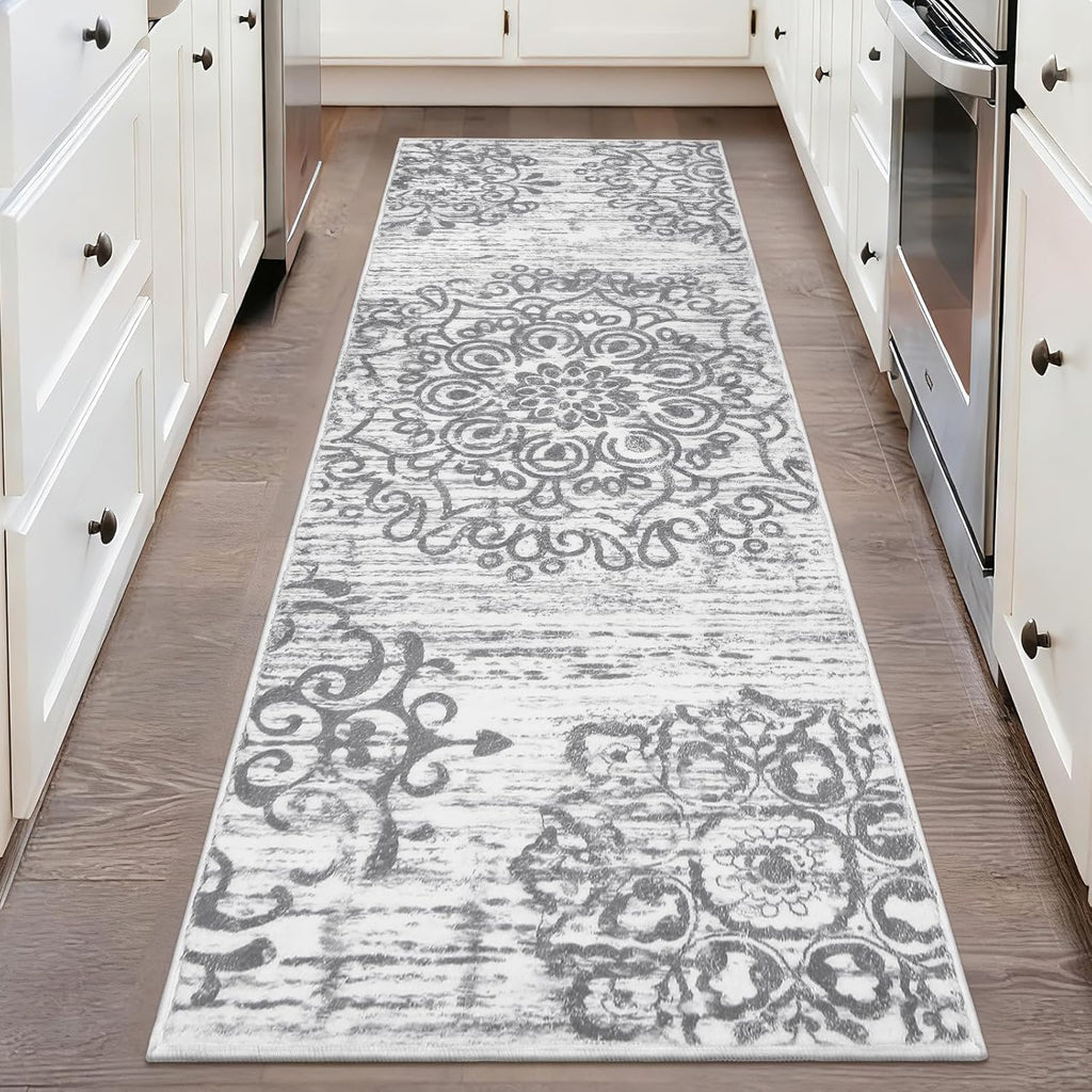 HEBE Hallway Runner Rug 2'x5', Washable Non Slip Kitchen Rug Runner