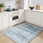 Lofus 3x5 Area Rug for Entryway,Blue Non Slip Area Rugs for Kitchen, Washablee Soft Rugs for Bedroom, Living Room, Tool Room Nursery Kids Room Decor